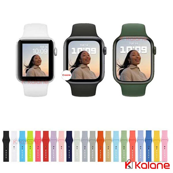 بند سیلیکونی ساعت هوشمند Apple Watch 38/40mm مدل دکمه ای