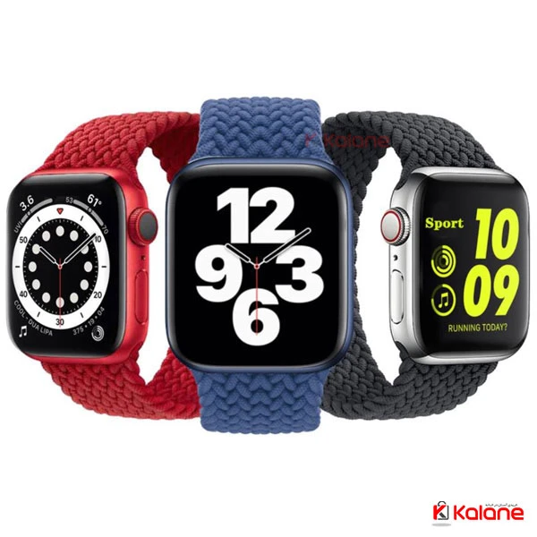 بند سیلیکونی ساعت هوشمند Apple Watch 42/44mm مدل Braided Silicone Solo Loop