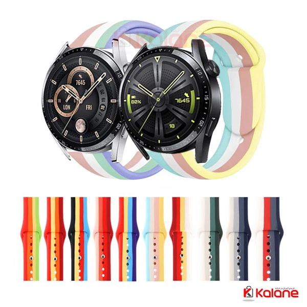 بند سیلیکونی ساعت هوشمند Huawei Watch GT 3 46mm مدل رنگین کمان