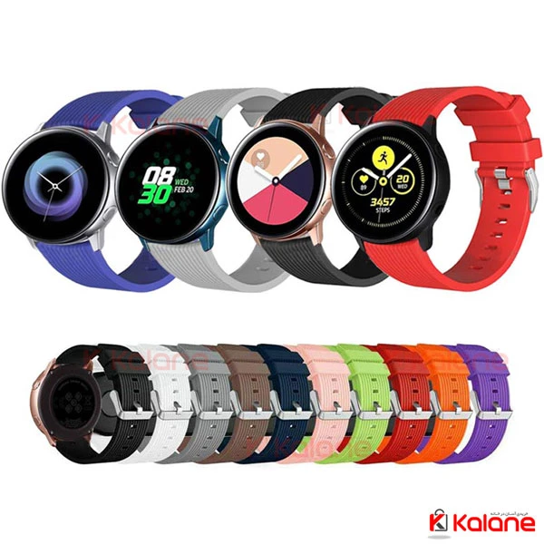 بند سیلیکونی ساعت هوشمند Samsung Galaxy Watch Active طرح گلکسی