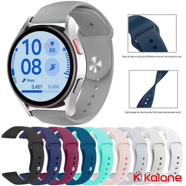 بند سیلیکونی ساعت هوشمند Samsung Galaxy Watch FE مدل دکمه ای