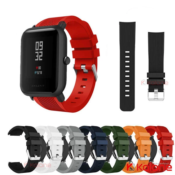 بند سیلیکونی ساعت هوشمند Xiaomi Amazfit Bip Lite طرح Straight