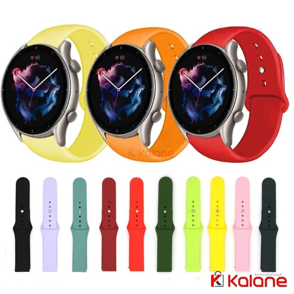 بند سیلیکونی ساعت هوشمند Xiaomi Amazfit GTR 3 Pro مدل دکمه ای
