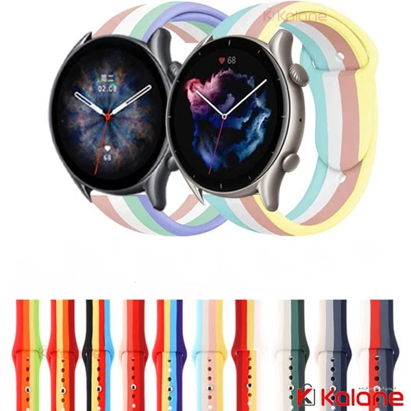 بند سیلیکونی ساعت هوشمند Xiaomi Amazfit GTR 3 Pro مدل رنگین کمان
