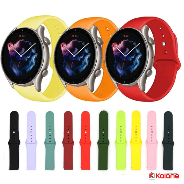 بند سیلیکونی ساعت هوشمند Xiaomi Amazfit GTR 3 مدل دکمه ای