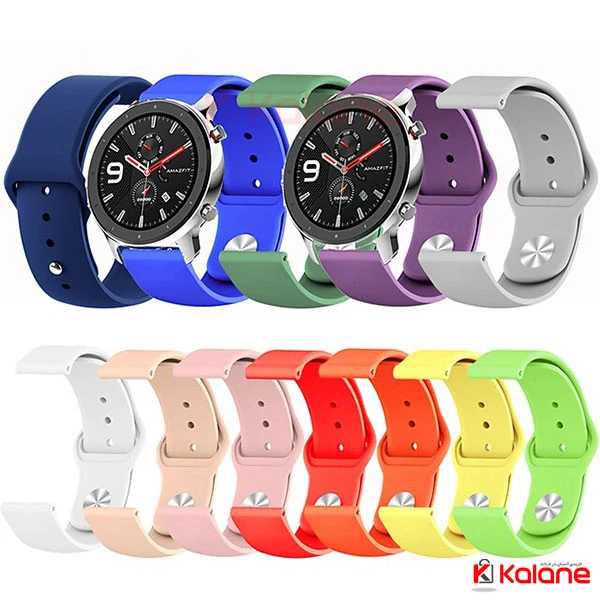 بند سیلیکونی ساعت هوشمند Xiaomi Amazfit GTR 47mm مدل دکمه ای