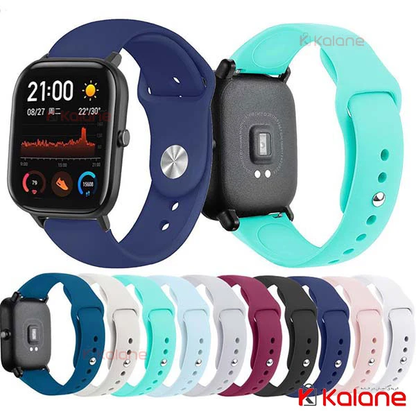 بند سیلیکونی ساعت هوشمند Xiaomi Amazfit GTS 2 Mini مدل دکمه ای
