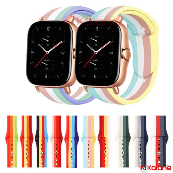 بند سیلیکونی ساعت هوشمند Xiaomi Amazfit GTS 2 مدل رنگین کمان