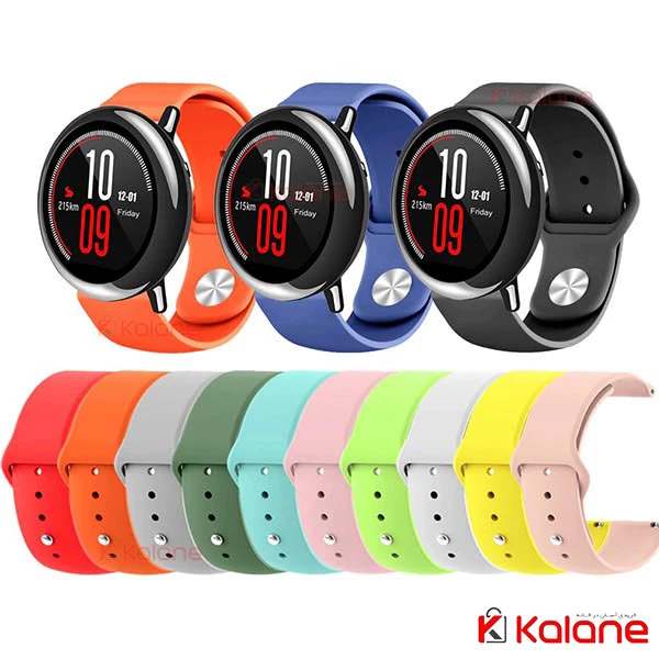 بند سیلیکونی ساعت هوشمند Xiaomi Amazfit Pace مدل دکمه ای