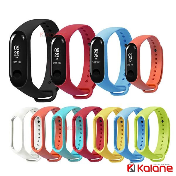 بند سیلیکونی ساعت هوشمند Xiaomi Mi Band 3 مدل دکمه ای