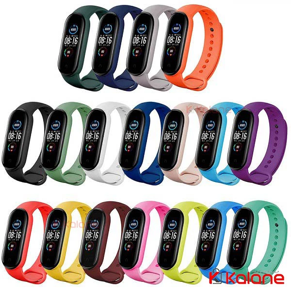 بند سیلیکونی ساعت هوشمند Xiaomi Mi Band 6 مدل دکمه ای