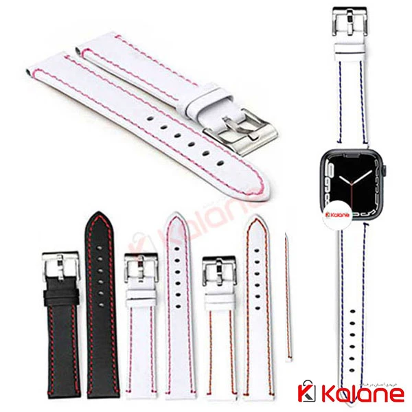 بند چرمی ساعت هوشمند Apple Watch 38/40mm مدل دوخت رنگی