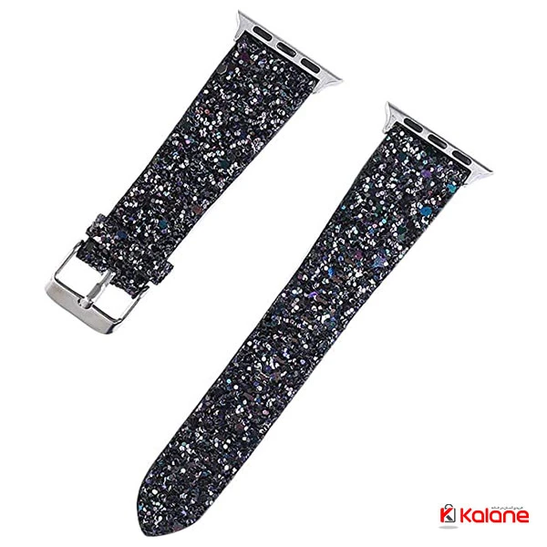 بند چرمی ساعت هوشمند Apple Watch 7 45/49mm مدل Shiny Bling