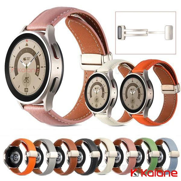 بند چرمی ساعت هوشمند Samsung Galaxy Watch 5 Pro مدل Magnetic Buckle