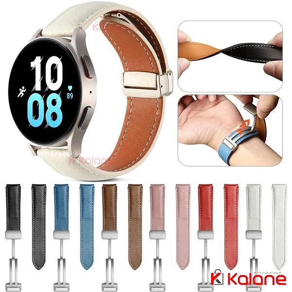 بند چرمی ساعت هوشمند Samsung Galaxy Watch 5 مدل Magnetic Buckle