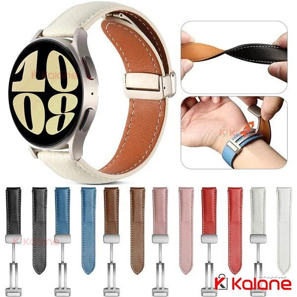 بند چرمی ساعت هوشمند Samsung Galaxy Watch 6 40mm مدل Magnetic Buckle