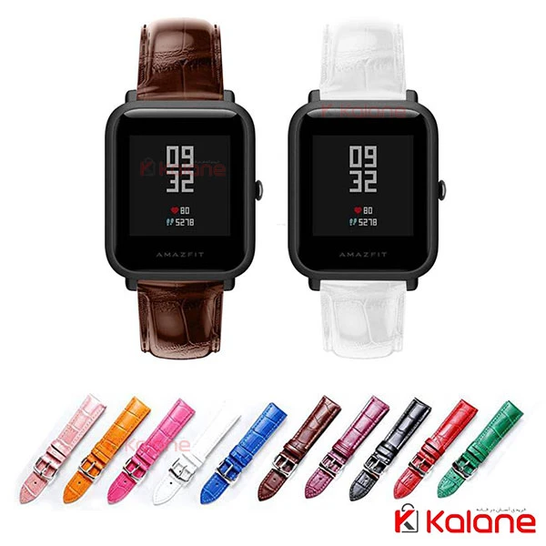 بند چرمی ساعت هوشمند Xiaomi Amazfit Bip S مدل Alligator