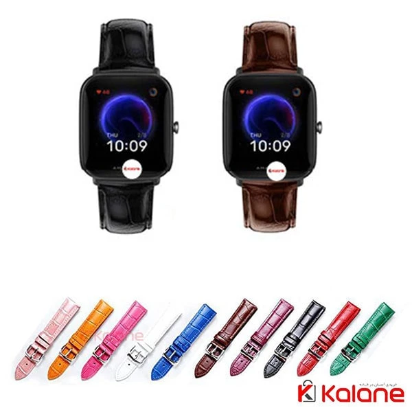 بند چرمی ساعت هوشمند Xiaomi Amazfit Bip U مدل Alligator