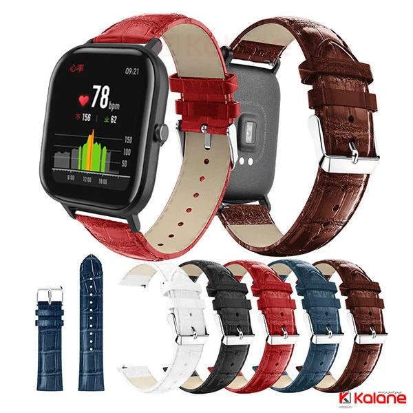 بند چرمی ساعت هوشمند Xiaomi Amazfit GTS مدل Alligator