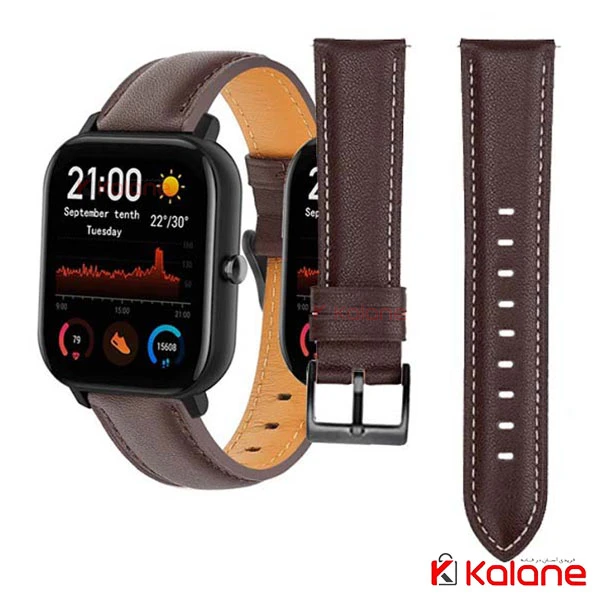 بند چرمی ساعت هوشمند Xiaomi Amazfit GTS مدل Premium