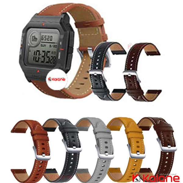 بند چرمی ساعت هوشمند Xiaomi Amazfit Neo مدل Premium
