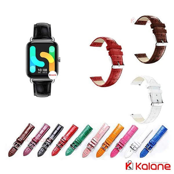 بند چرمی ساعت هوشمند Xiaomi Haylou RS4 Plus مدل Alligator