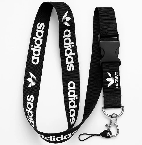 بند گردنی Adidas مشکی با قلاب فلزی (چاپ لوگودوطرفه)
