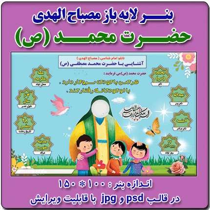 بنر لایه مصباح الهدی حضرت محمد (ص)