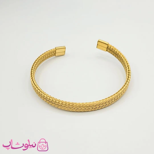 بنگل حصیری مردانه استیل طلایی رنگ کد 2491