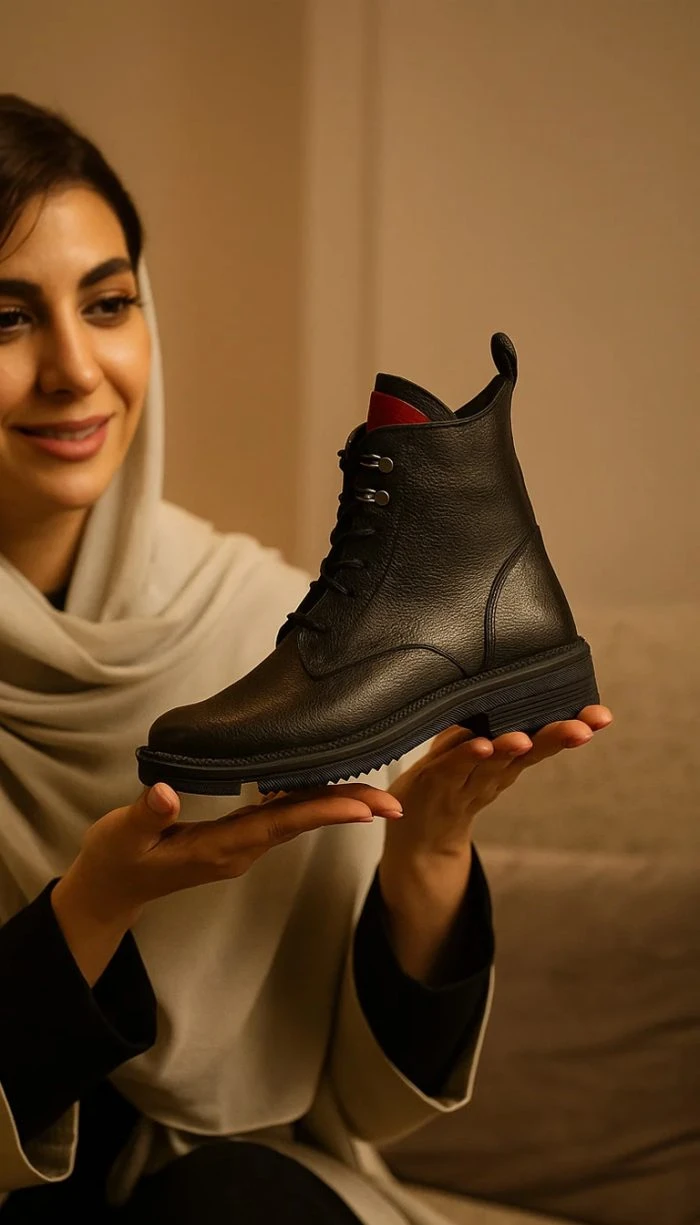بوت تمام چرم زنانه ترک S604