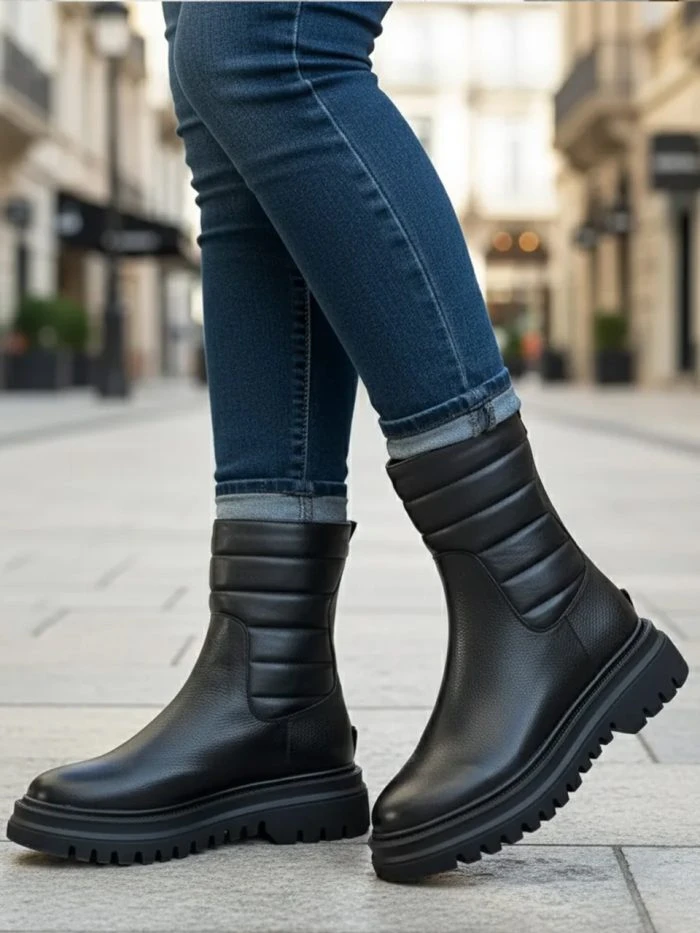 بوت زنانه چرم طبیعی ترک S612
