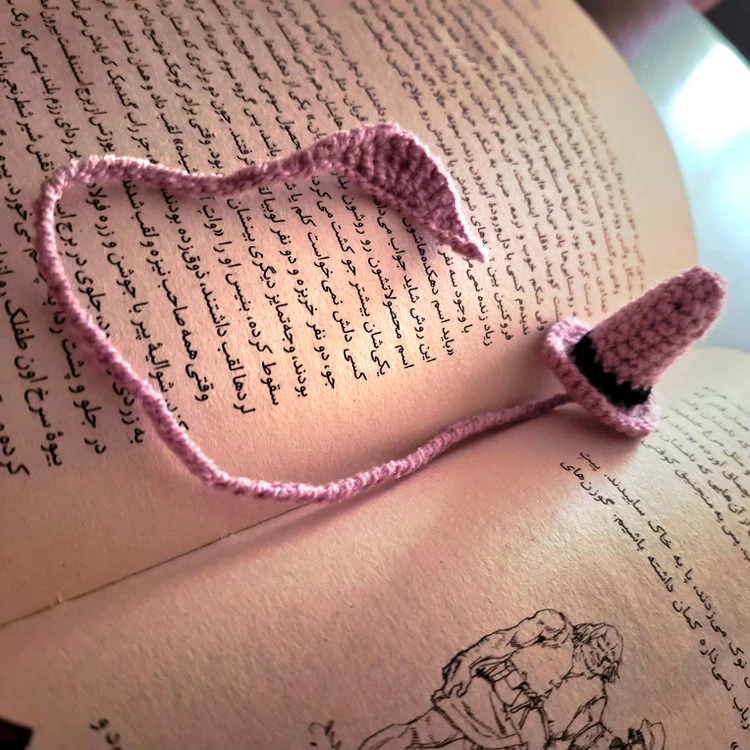 بوکمارک نشنانگر کتاب مدل کلاه جادوگری و ماه