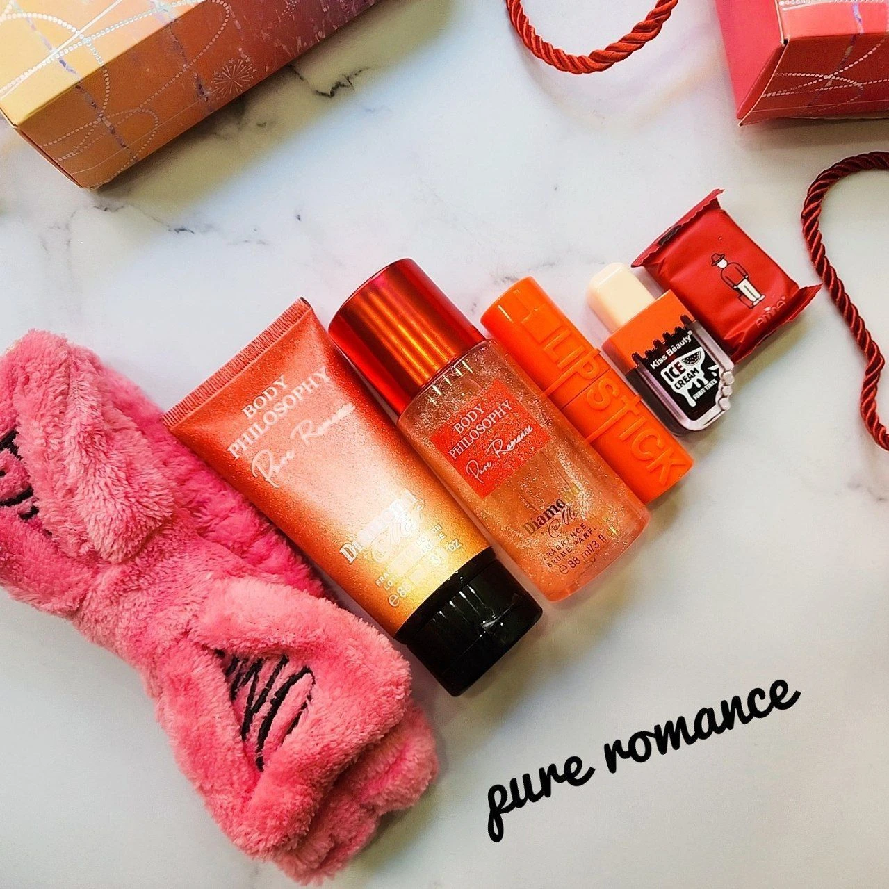 بگ کادویی نارنجی pure romance مناسب ولنتاین