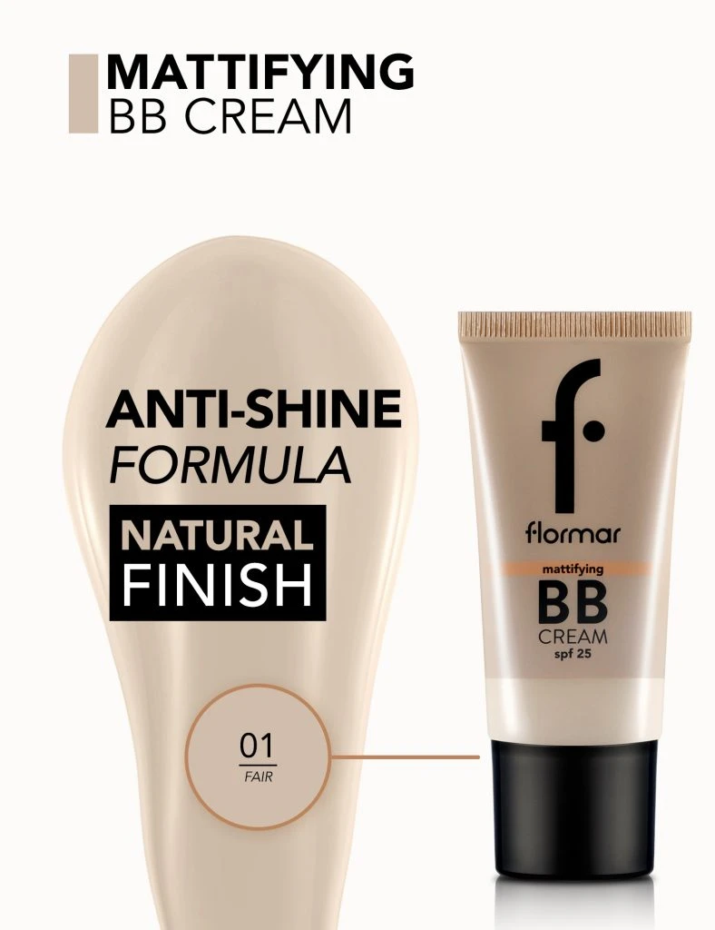 بی بی کرم شماره 01 فلورمار(اورجینال100%)مدل mattifying با spf 25 حجم 35 میلی لیتر