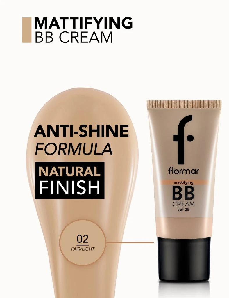 بی بی کرم شماره02 فلورمار(اورجینال100%)مدل mattifying با spf 25 حجم 35 میلی لیتر