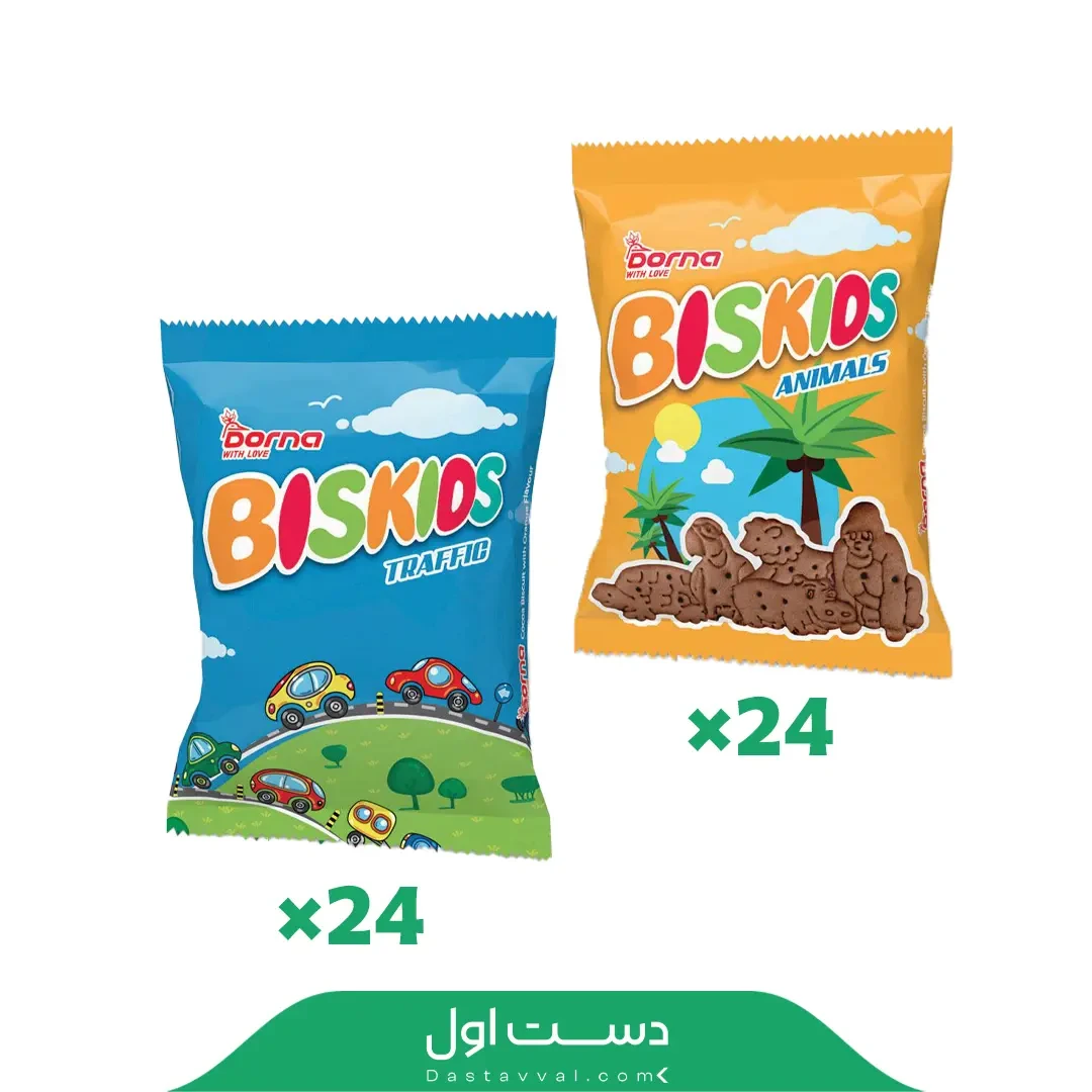 بیسکوئیت باغ وحش بیسکیدز درنا – کارتن ۲۴ عددی