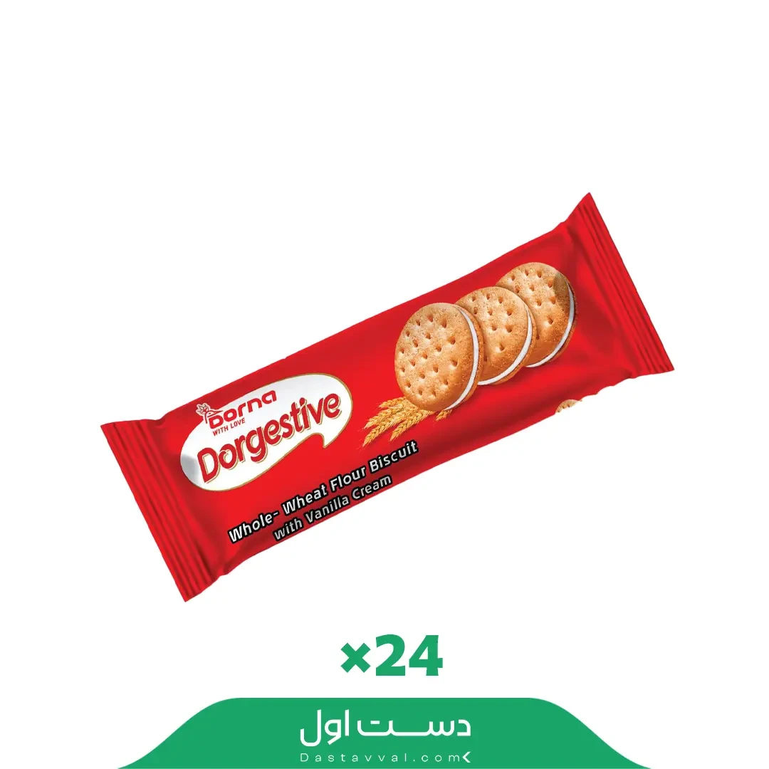 بیسکوئیت درجستیو کرمدار درنا – کارتن ۲۴ عددی