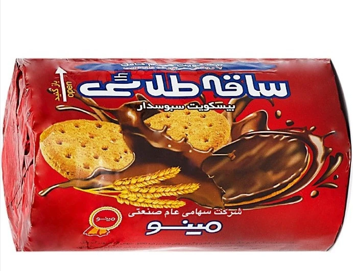 بیسکویت ساقه طلایی شکلاتی مینو کارتن 24 عددی
