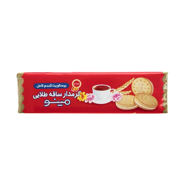 بیسکویت ساقه طلایی کرمدار مینو کارتن 48 عددی