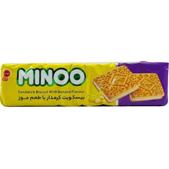 بیسکویت کرم مانژ موز مینو کارتن 24 عددی