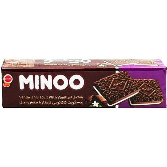 بیسکویت کرم مانژ کاکائو مینو کارتن 24 عددی