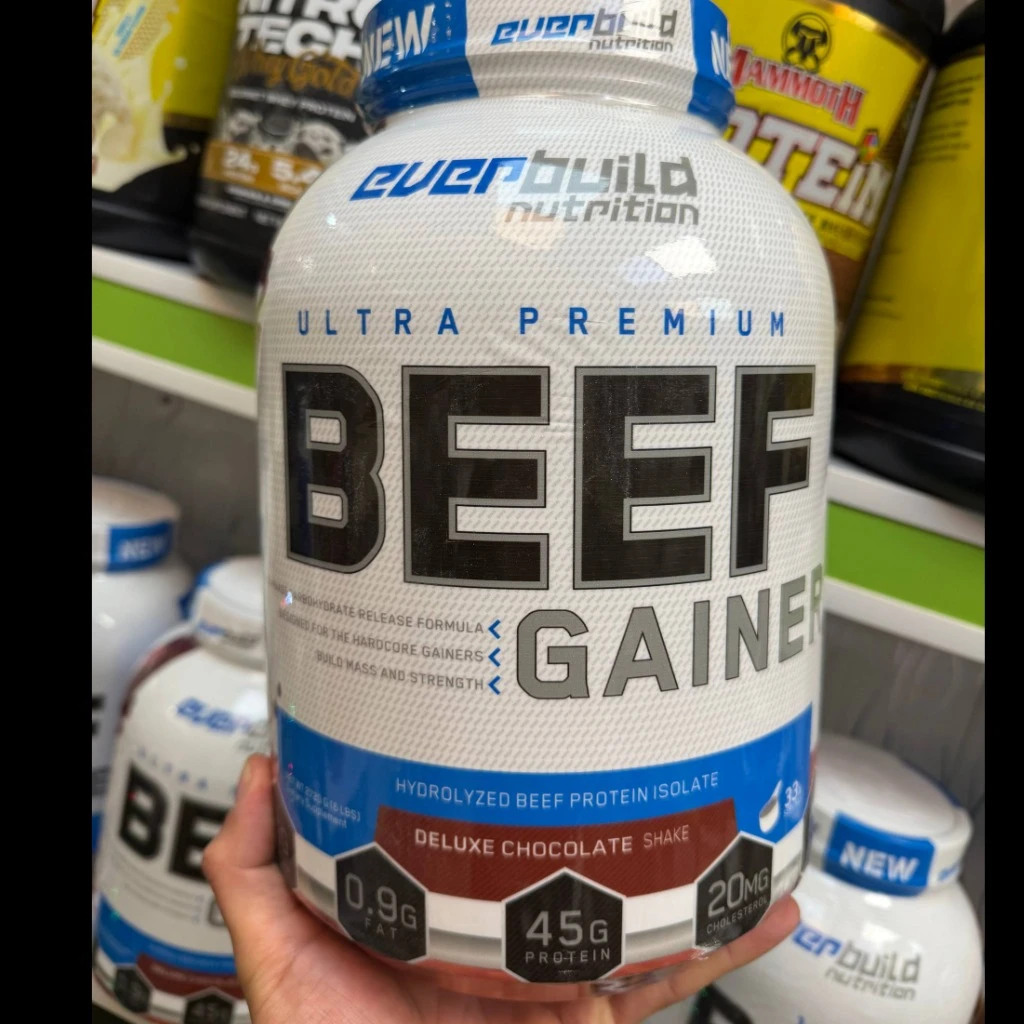 بیف گینر اوربیلد نوتریشن اولترا پریمیوم 2.27 کیلوگرمی | Everbuild Nutrition Ultra Premium Beef Gainer Deluxe Chocolate 2.27 kg