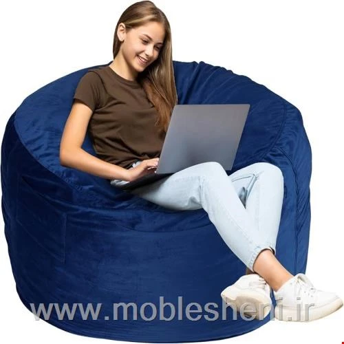 بین بگ الیافی. مدل استوانه باروکش مخمل ضخیم