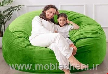 بین بگ، مبل شنی الیافی بزرگ مخمل سبز