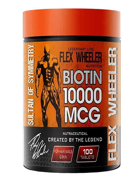 بیوتین 1000 میکروگرم فلکس ویلر – Flex Wheeler Biotin 1000µg | 100 Tablets