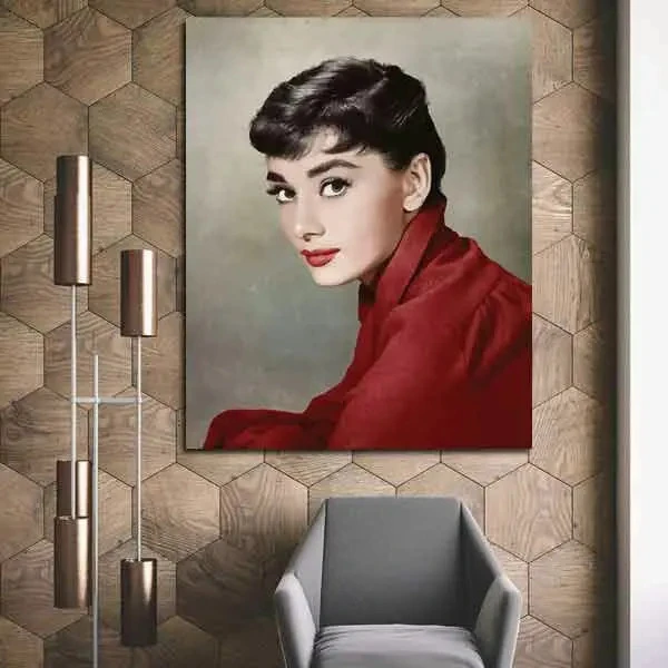 تابلو بوم چاپی لاویا طرح آدری هپبورن کد ART-942