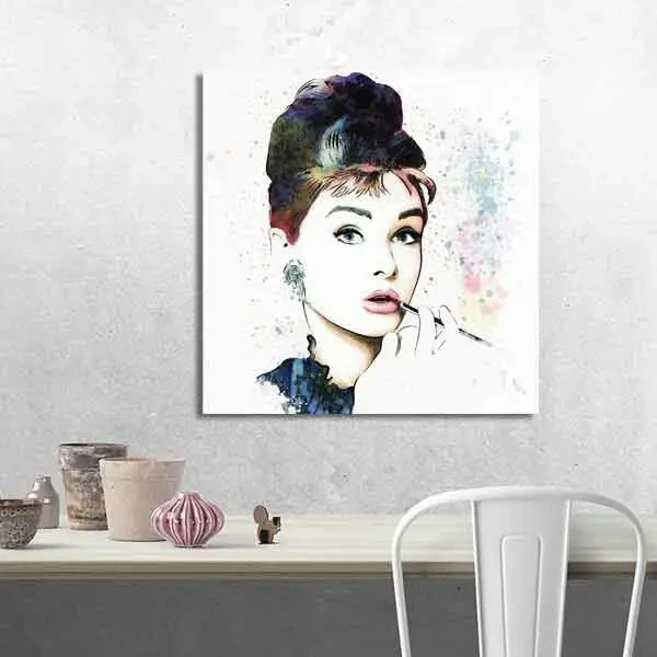 تابلو بوم چاپی لاویا طرح آردی هپبورن کد ART-793