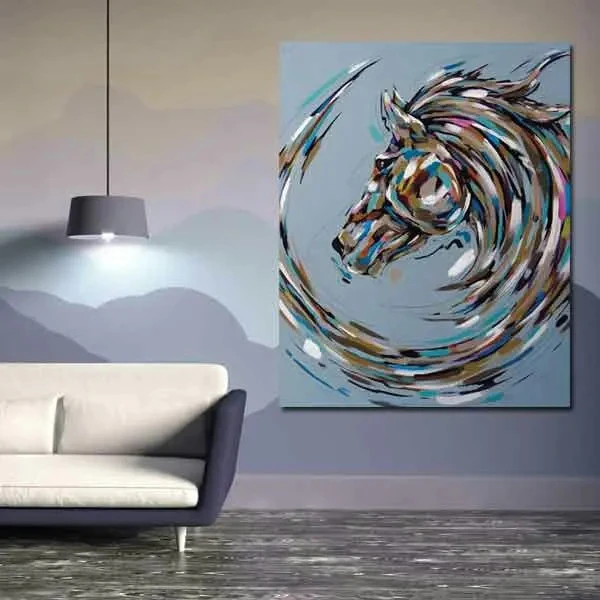 تابلو بوم چاپی لاویا طرح اسب کد ART-875