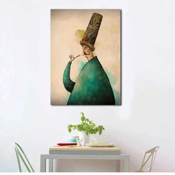 تابلو بوم چاپی لاویا طرح انتزاعی مرد کد ART-1905