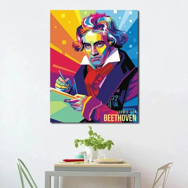 تابلو بوم چاپی لاویا طرح بتهوون کد ART-1199